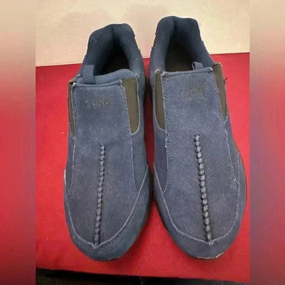 Ryka Shoes - RYKA Roamer II Blue Suede Slip on Shoes Size 8